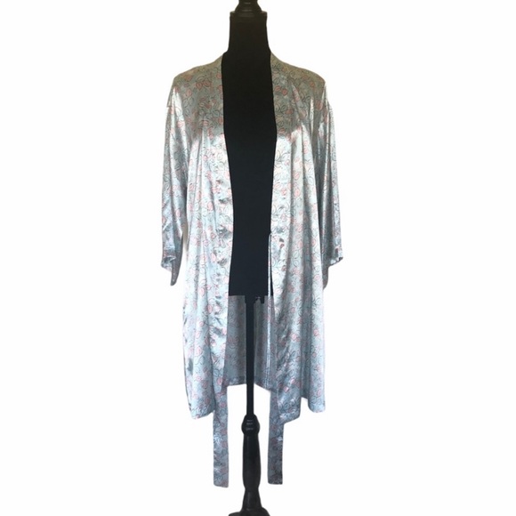 Thalia Sodi intimates satin silky feeling wrap robe kimono size small/medium - Picture 4 of 13